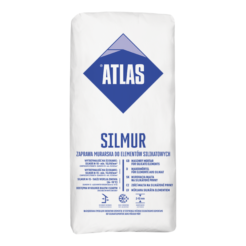 ATLAS SILMUR M-10 zaprawa murarska do elementów silikatowych 25kg