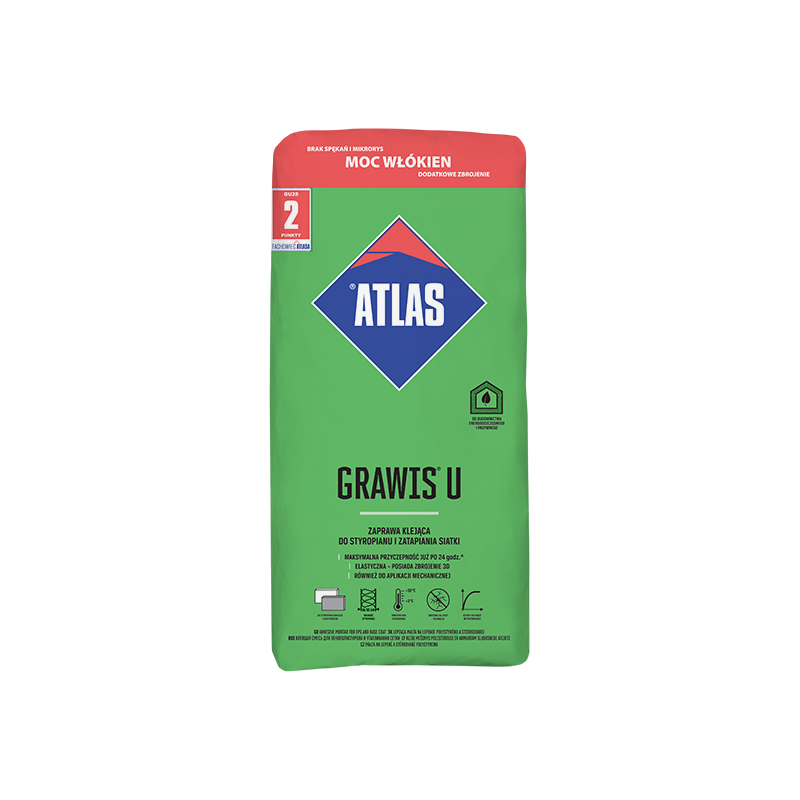 ATLAS GRAWIS U zaprawa klejąca do styropianu i zatapiania siatki 25kg