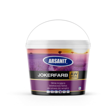 JOKERFarb-AW SPECIAL Silnie kryjąca lateksowa farba akrylowa do wnętrz biała Arsanit