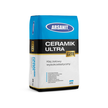 CERAMIK ULTRA C2TE Wysokoelastyczny klej żelowy do płytek 25kg  Arsanit