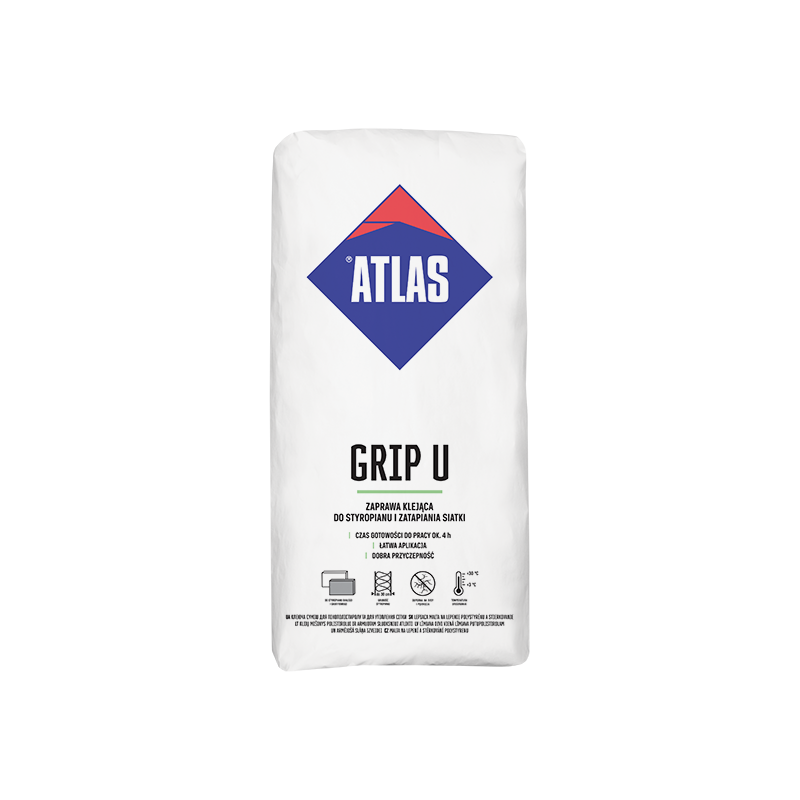 ATLAS GRIP U zaprawa klejąca do  styropianu i zatapiana siatki 25kg