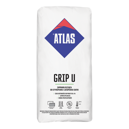 ATLAS GRIP U zaprawa klejąca do  styropianu i zatapiana siatki 25kg