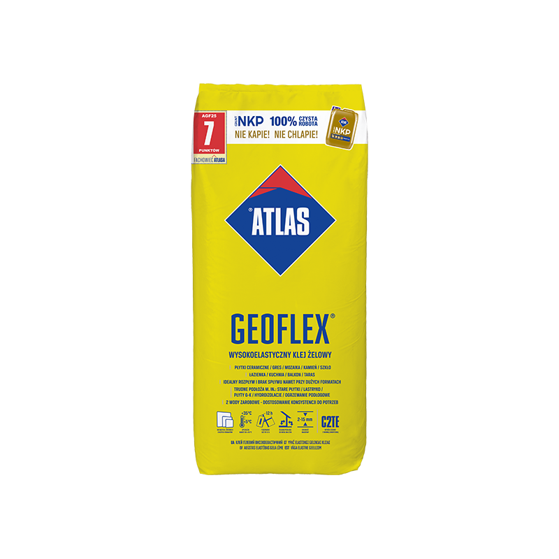 ATLAS GEOFLEX wysokoelastyczny klej żelowy typ C2TE 25kg
