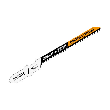 Brzeszczoty do wyrzynarki do drewna DEDRA 08T011E 76/50mm HCS brzeszczot typu T czyste krzywoliniowe cięcie (2szt)
