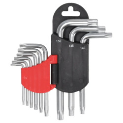 Zestaw kluczy torx krótkich DEDRA 06F220 zestawT10-T50 CRV (9 szt )