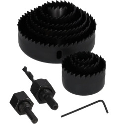 Otwornice puszkowe do drewna DEDRA 0792 9 szt