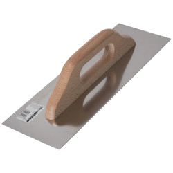 Paca gładka, rajberka DEDRA 15B001 380x130mm, stal nierdzewna, uchyt drewno bukowe